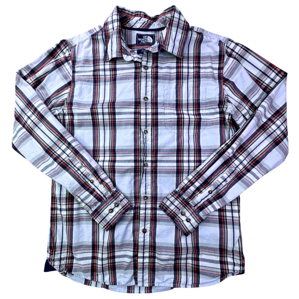 The North Face Mens Plaid Button Down Shirt Long Sleeve Casual Top size Medium - Picture 2 of 9